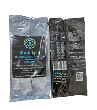 StamiLyte 10 10ml Sachets Pack of Minerals Electrolytes Concentrate Drink Mix
